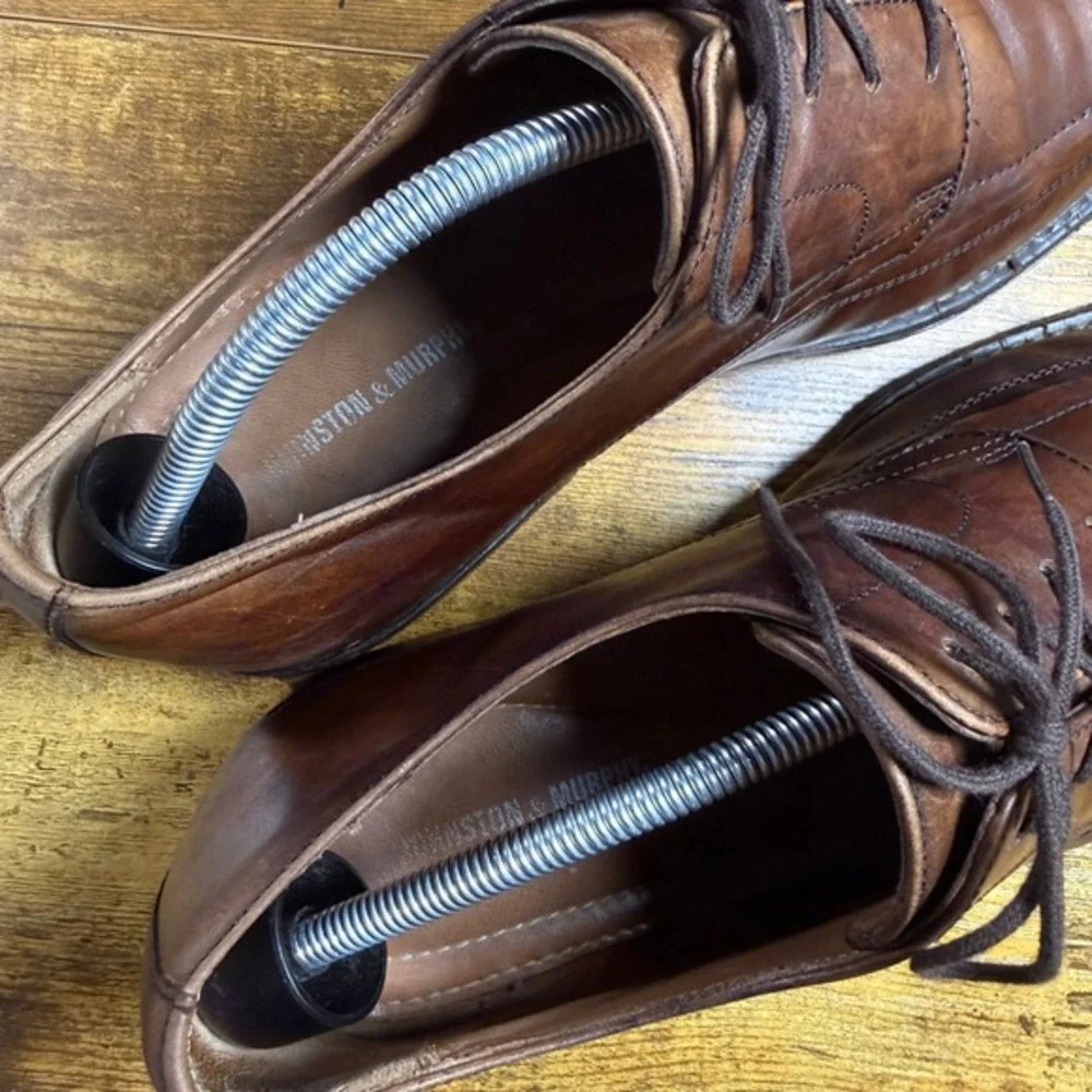 Johnston & Murphy 20-6460 Brown‎ Leather Bicycle Toe Oxford Mens 12M